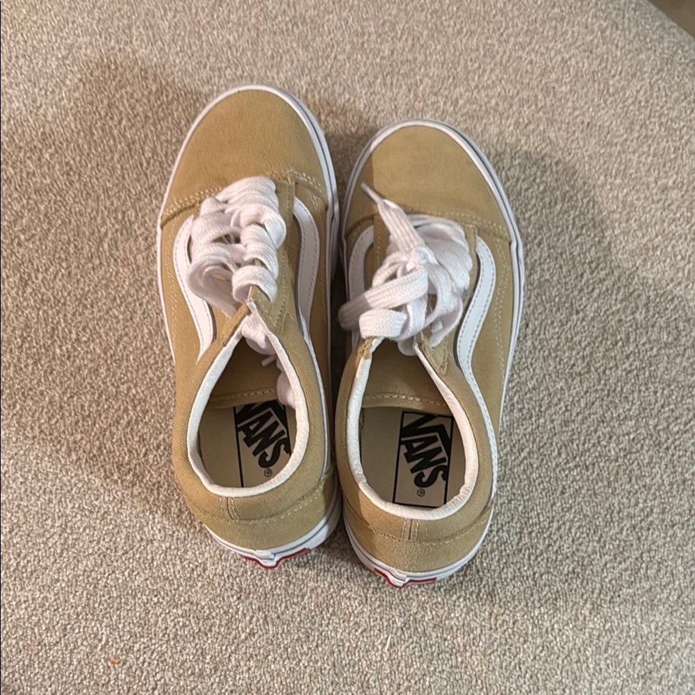 Vans Classic Beige and White Sneakers